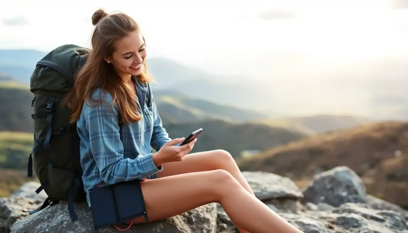 Painel Solar Portátil para Carregar Eletrônicos