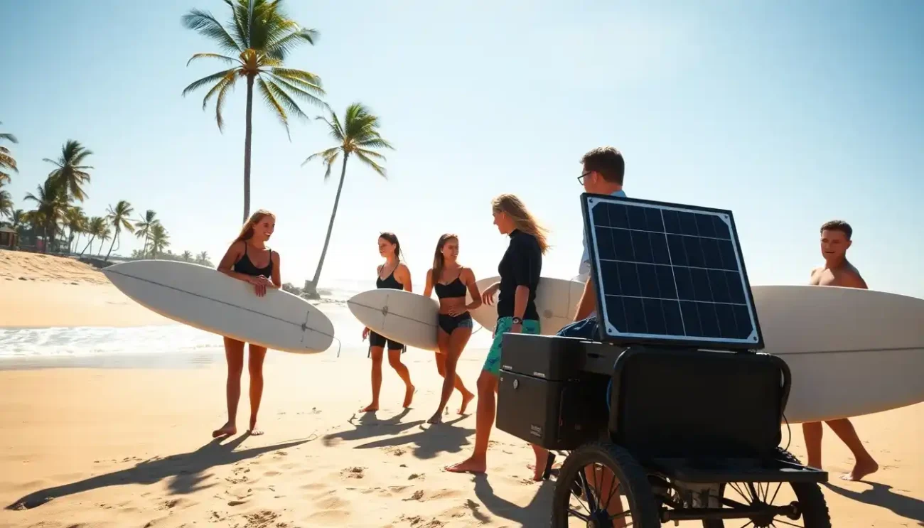Painel Solar Portátil para Carregar Eletrônicos