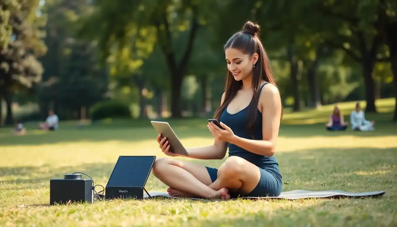 Painel Solar Portátil para Carregar Eletrônicos