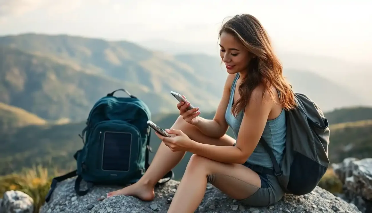 Painel Solar Portátil para Carregar Eletrônicos