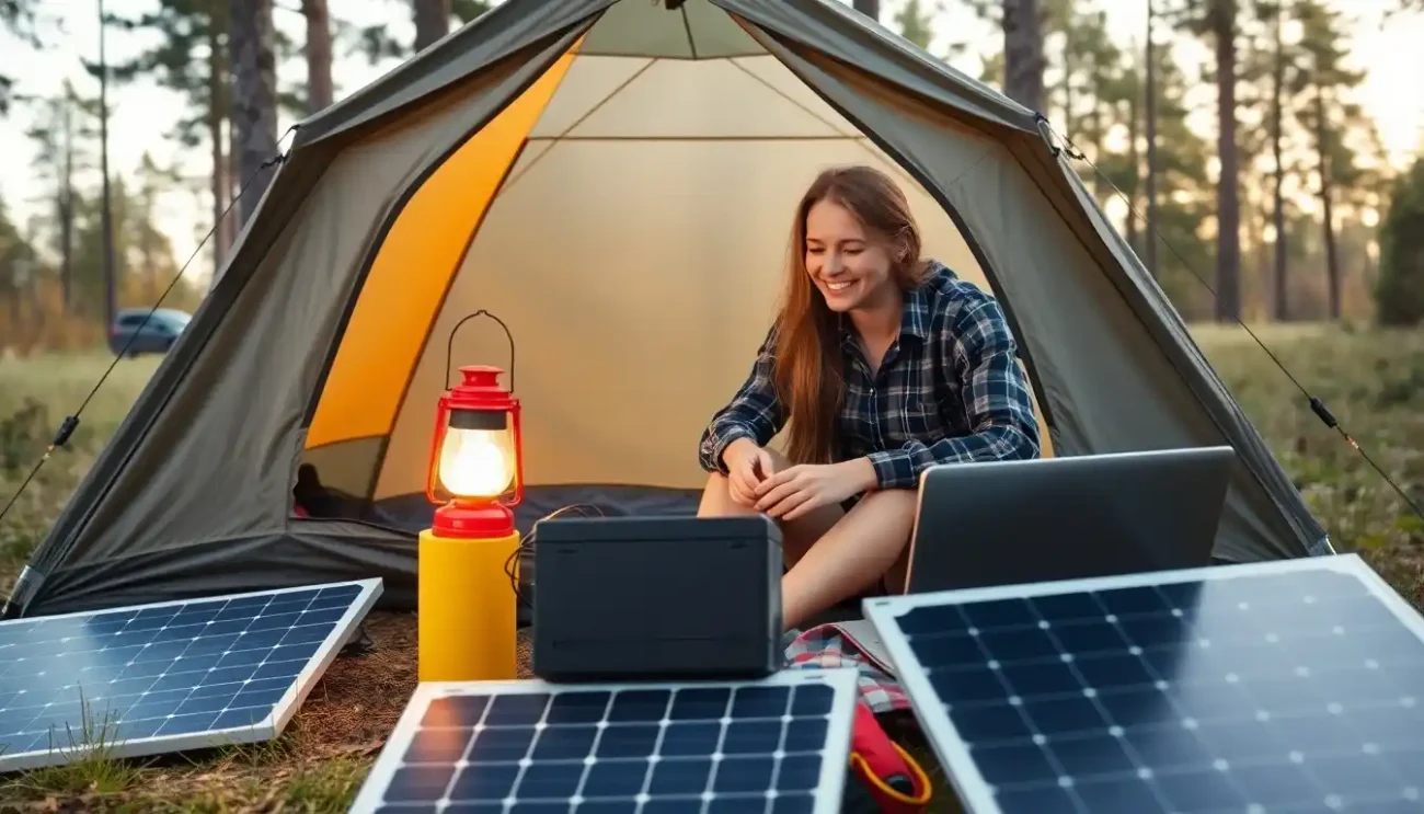 Painel Solar Portátil para Carregar Eletrônicos