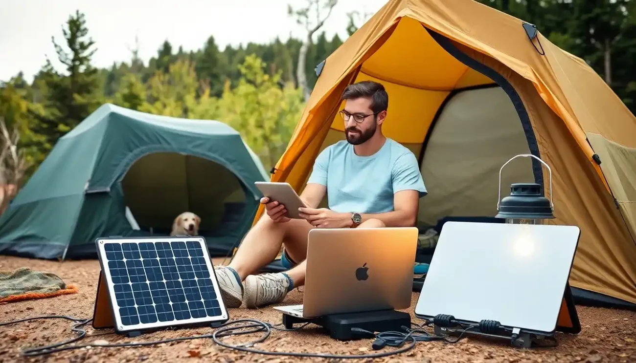 Painel Solar Portátil para Carregar Eletrônicos