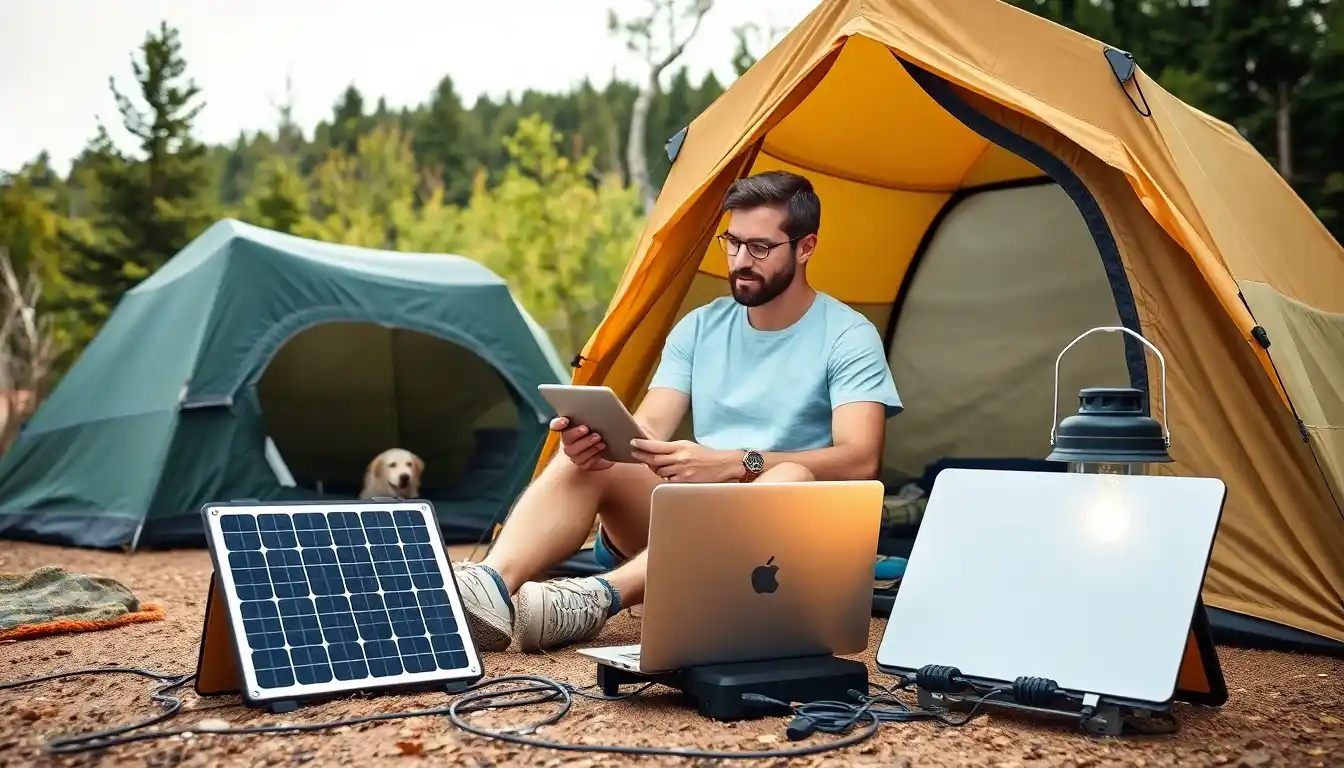 Painel Solar Portátil para Carregar Eletrônicos