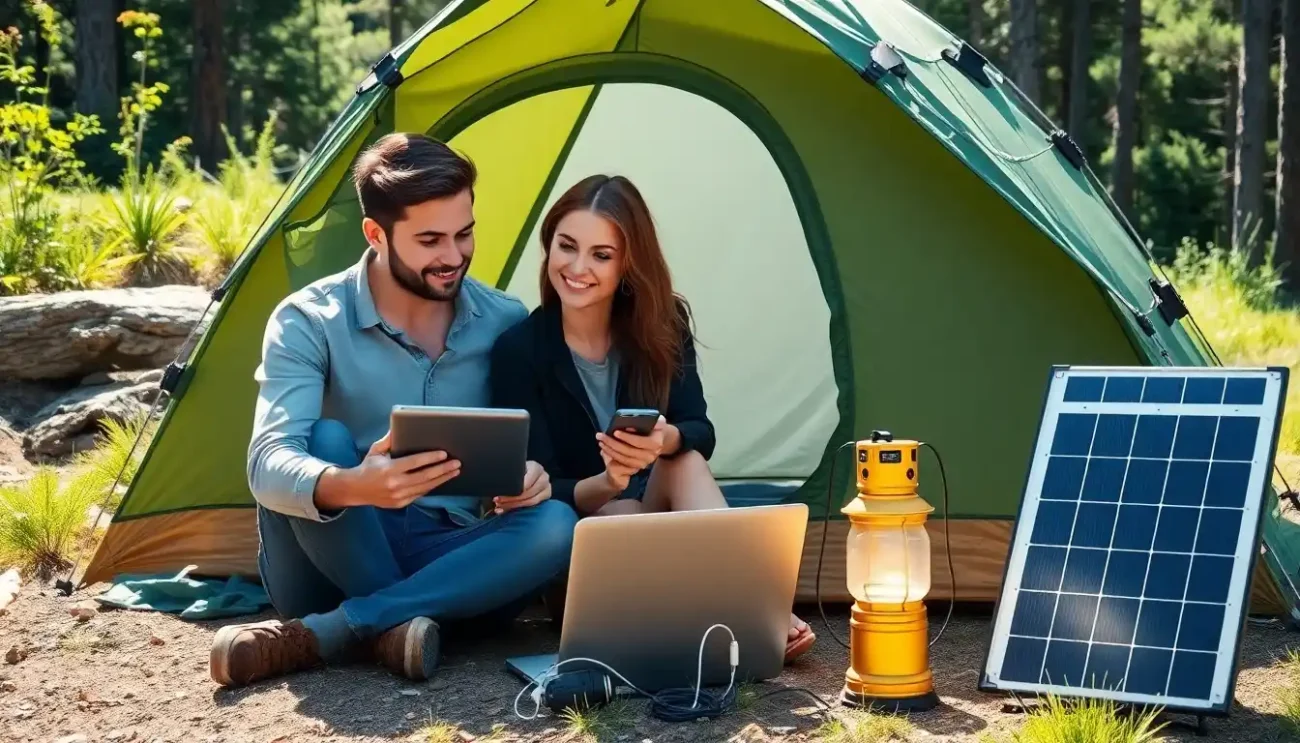 Painel Solar Portátil para Carregar Eletrônicos