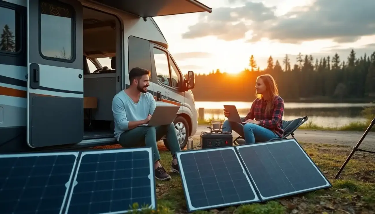 Painel Solar Portátil para Carregar Eletrônicos