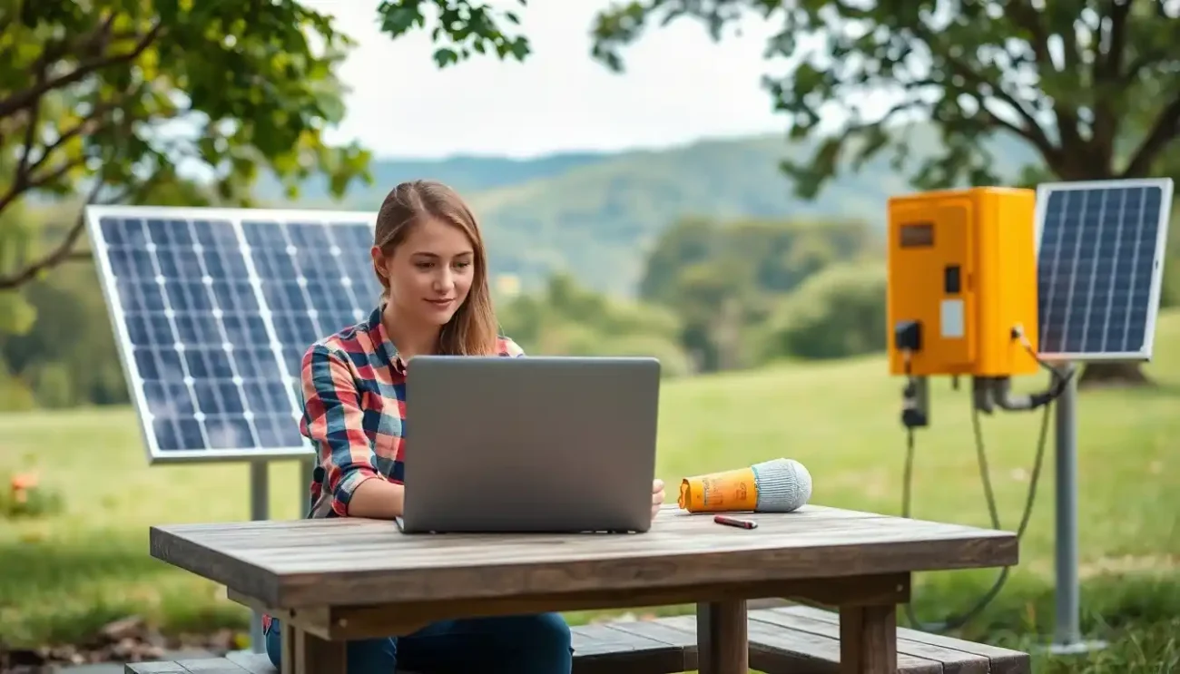 Painel Solar Portátil para Carregar Eletrônicos