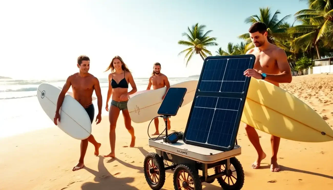 Painel Solar Portátil para Carregar Eletrônicos